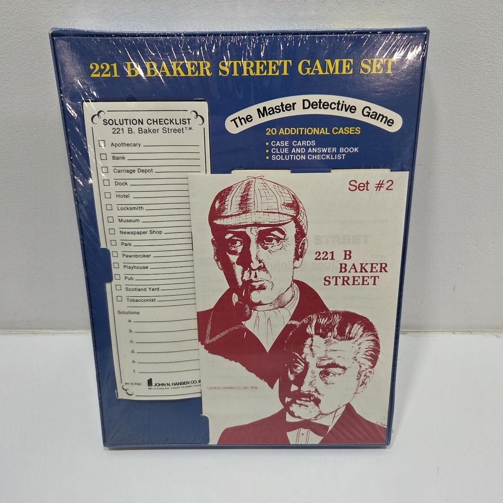 Sherlock Holmes 221‎ B Baker Street Game Set #2 1978 Sealed Game